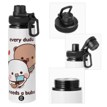 Every Dudu needs a bubu, Metal water bottle with safety cap, aluminum 850ml