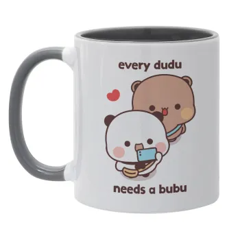 Every Dudu needs a bubu, Mug colored grey, ceramic, 330ml