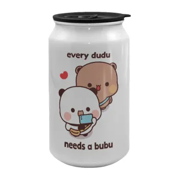 Every Dudu needs a bubu, Κούπα ταξιδιού μεταλλική με καπάκι (tin-can) 500ml