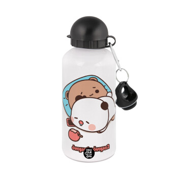 bubu + dudu, Metal water bottle, White, aluminum 500ml