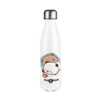 bubu + dudu, Metal mug thermos White (Stainless steel), double wall, 500ml