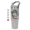 GREY color, 890ml (30oz) stainless Steel Tumbler with Handle