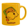 Ceramic coffee mug yellow, 330ml