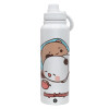 1L Stainless Steel Thermal Bottle with Phone Holder & Double Wall Insulation