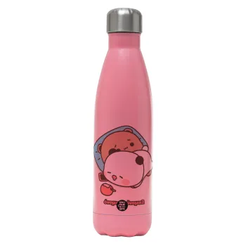 bubu + dudu, Metal mug thermos Pink Mat (Stainless steel), double wall, 500ml