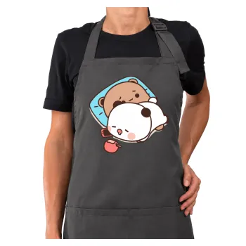 bubu + dudu, Ποδιά μακριά Σεφ ολόσωμη με τσέπες GREY (ΕΝΗΛΙΚΩΝ)