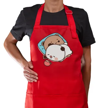 bubu + dudu, Ποδιά Μακριά Σεφ ολόσωμη με τσέπες Κόκκινη (ΕΝΗΛΙΚΩΝ)