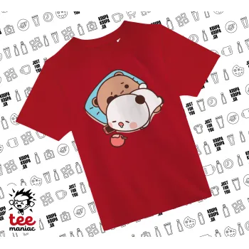 bubu + dudu, Άνετο παιδικό T-Shirt ΚΟΚΚΙΝΟ από 100% βαμβάκι, για κάθε μέρα. Vegan & OEKO-TEX πιστοποιημένο.