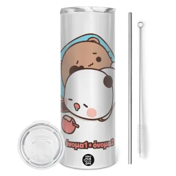 bubu + dudu, Tumbler stainless steel 600ml, with metal straw & cleaning brush