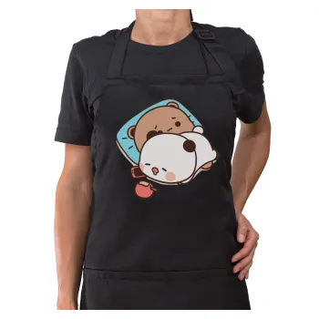 bubu + dudu, Ποδιά μακριά Σεφ ολόσωμη με τσέπες Μαύρη (ΕΝΗΛΙΚΩΝ)