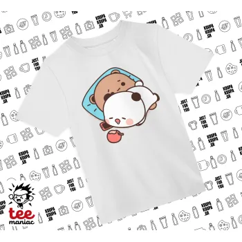 bubu + dudu, Άνετο παιδικό T-Shirt ΛΕΥΚΟ από 100% βαμβάκι, για κάθε μέρα. Vegan & OEKO-TEX πιστοποιημένο.