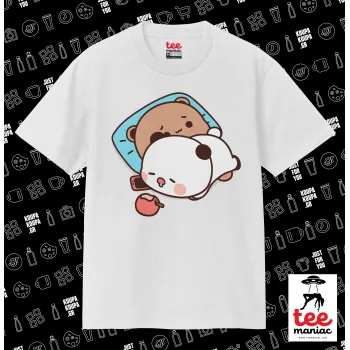 bubu + dudu, Κλασικό T-Shirt, διπλής ραφής, χωρίς πλευρικές ραφές ΛΕΥΚΟ από 100% βαμβάκι. Vegan & OEKO-TEX πιστοποιημένο.