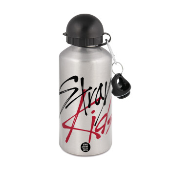 Stray Kids, Μεταλλικό παγούρι νερού, Ασημένιο, αλουμινίου 500ml