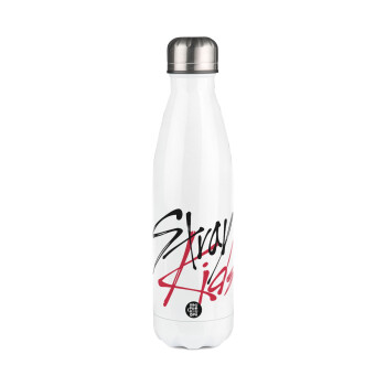 Stray Kids, Metal mug thermos White (Stainless steel), double wall, 500ml