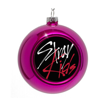 Stray Kids, Purple Christmas tree ornament bauble 8cm