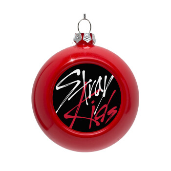 Stray Kids, Red Christmas tree ornament bauble 8cm