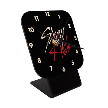 Stray Kids, Quartz Table clock in natural wood (10cm)