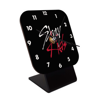 Stray Kids, Quartz Wooden table clock with hands (10cm)