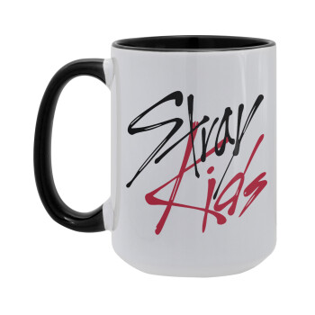 Stray Kids, Κούπα Mega 15oz, κεραμική Μαύρη, 450ml