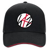 DRILL Adult Ultimate Hat BLACK/RED, (100% COTTON, ADULT, UNISEX, ONE SIZE)