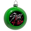 Green Christmas tree ornament bauble 8cm