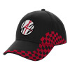 Adult Cap RACING Ultimate Black/Red, (100% COTTON DRILL, ADULT, UNISEX, ONE SIZE)