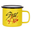 Metallic enamel MATT Yellow cup 360ml
