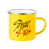Yellow Enamel Metallic Cup 360ml