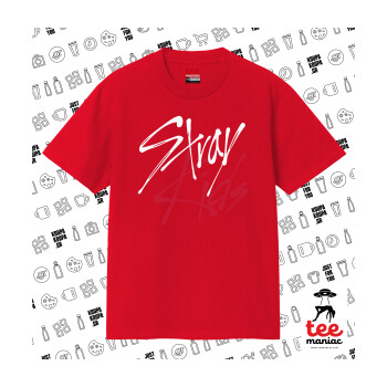 Stray Kids, Κλασικό T-Shirt, διπλής ραφής, χωρίς πλευρικές ραφές ΚΟΚΚΙΝΟ από 100% βαμβάκι. Vegan & OEKO-TEX πιστοποιημένο.