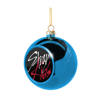 Stray Kids, Blue Christmas tree ball ornament 8cm
