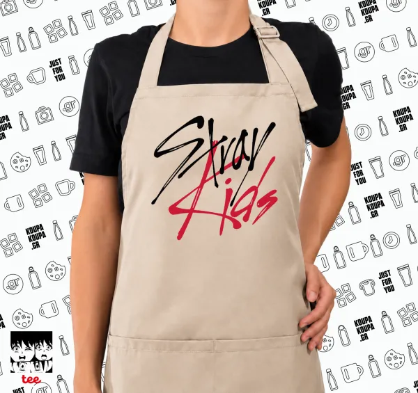 Stray Kids — SAND Ποδιά μαγειρικής μακριά Σεφ ολόσωμη με τσέπες (ΕΝΗΛΙΚΩΝ, SAND, ONE SIZE)