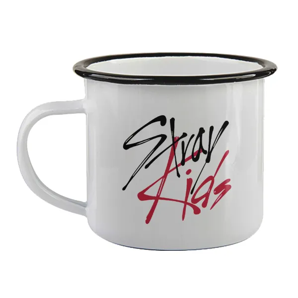 Stray Kids — Enamel mug with black rim, 360ml