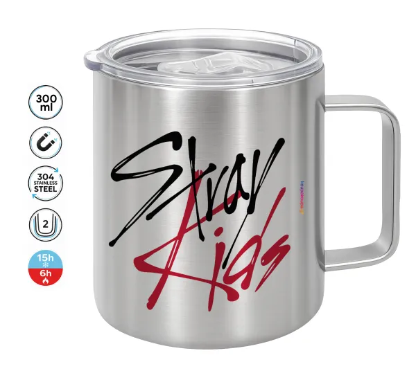 Stray Kids — Double-walled stainless steel mug 300ml with temperature-retaining lid