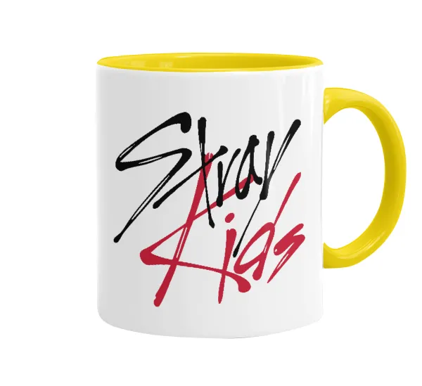 Stray Kids — Mug colored yellow, ceramic, 330ml