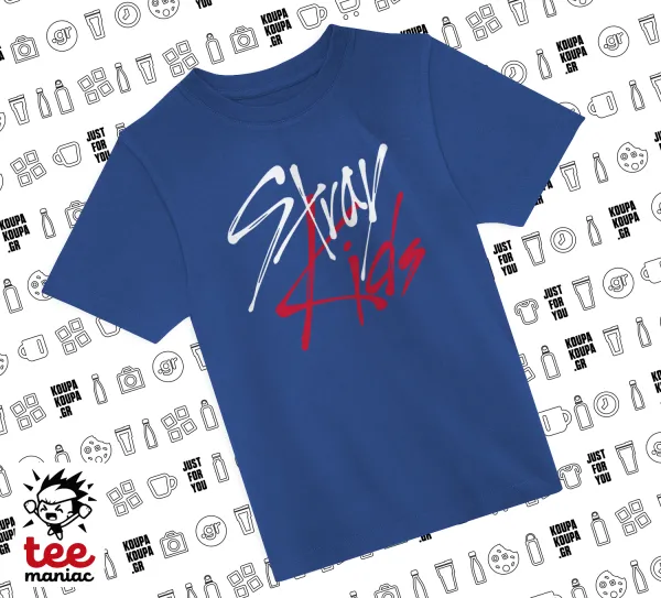 Stray Kids — ΜΠΛΕ Παιδικό T-Shirt από 100% βαμβάκι, για κάθε μέρα. Vegan & OEKO-TEX πιστοποιημένο.