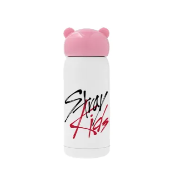 Stray Kids, Ροζ ανοξείδωτο παγούρι θερμό (Stainless steel), 320ml