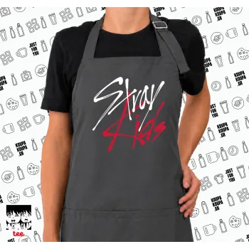 Stray Kids, Ποδιά μακριά Σεφ ολόσωμη με τσέπες GREY (ΕΝΗΛΙΚΩΝ)