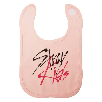 Stray Kids, Σαλιάρα με Σκρατς ΡΟΖ 100% Organic Cotton (0-18 months)