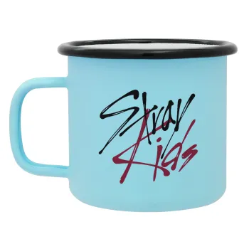 Stray Kids, Κούπα Μεταλλική εμαγιέ ΜΑΤ σιέλ 360ml