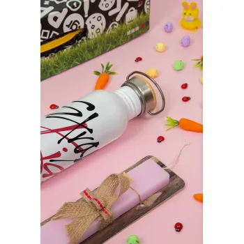 Stray Kids, Πασχαλινή Λαμπάδα με παγούρι μεταλλικό (620ml, stainless steel) & κερί αρωματικό πλακέ (30cm) (ΡΟΖ)