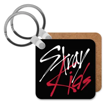 Stray Kids, Μπρελόκ Ξύλινο τετράγωνο MDF
