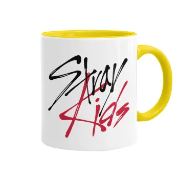 Stray Kids, Κούπα χρωματιστή κίτρινη, κεραμική, 330ml
