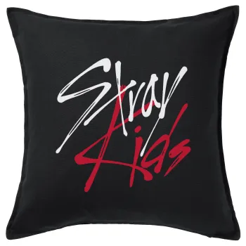 Stray Kids, Μαξιλάρι καναπέ Μαύρο 100% βαμβάκι, περιέχεται το γέμισμα (50x50cm)