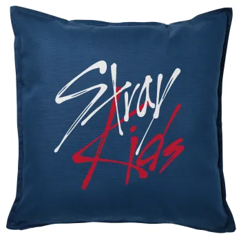 Stray Kids, Μαξιλάρι καναπέ Μπλε 100% βαμβάκι, περιέχεται το γέμισμα (50x50cm)