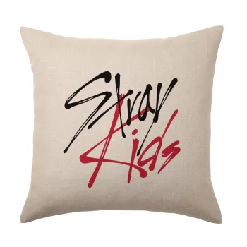 Stray Kids, Μαξιλάρι καναπέ ΛΙΝΟ 40x40cm περιέχεται το  γέμισμα