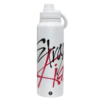 Stray Kids, Θερμός 1L Ανοξείδωτο με Βάση Κινητού & Διπλά Τοιχώματα