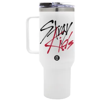Stray Kids, Mega Tumbler με καπάκι, διπλού τοιχώματος (θερμό) 1,2L