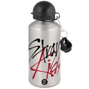 Stray Kids, Μεταλλικό παγούρι νερού, Ασημένιο, αλουμινίου 500ml