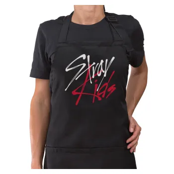 Stray Kids, Ποδιά μακριά Σεφ ολόσωμη με τσέπες Μαύρη (ΕΝΗΛΙΚΩΝ)