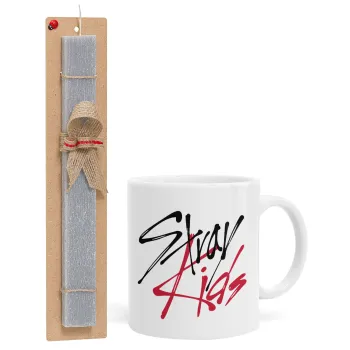 Stray Kids, Πασχαλινή Λαμπάδα με Κούπα κεραμική (330ml) & κερί αρωματικό πλακέ (30cm) (ΓΚΡΙ)